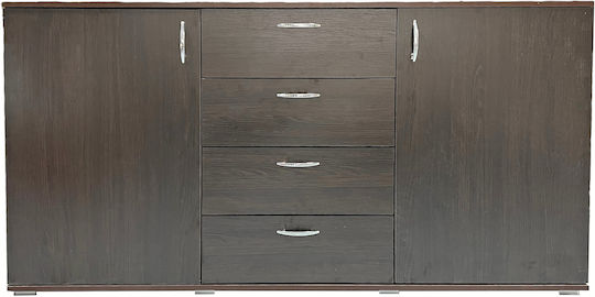 Sideboard Holz mit Schubladen Wenge 170x45x90cm