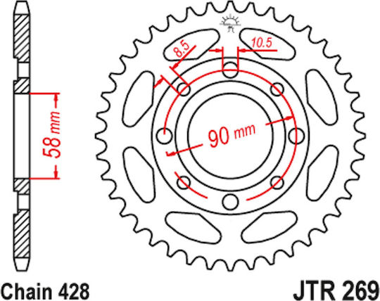 Racing Boy Rear Sprocket for Honda GTR 150