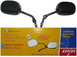 Aspira Motorcycle Mirrors 2pcs Black