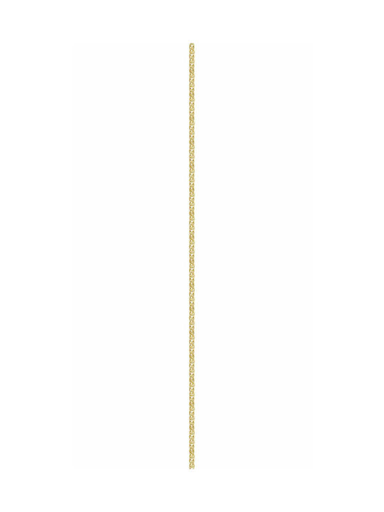 Mertzios.gr Goldene Kette Nacken 14K Dünne mit einer Dicke von 1.4mm und einer Länge von 50cm