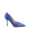 Fshoes Pointed Toe Blue Heels