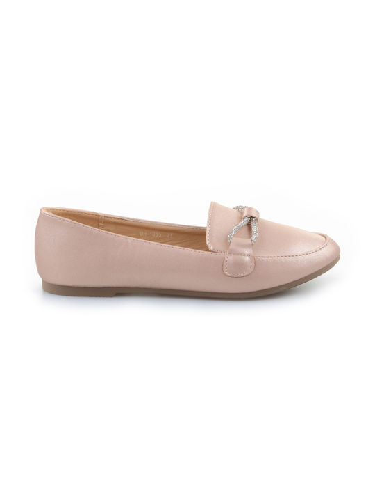 Fshoes Women's Moccasins in Pink Color