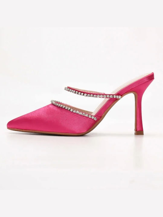 Plato Thin Heel Mules Pink