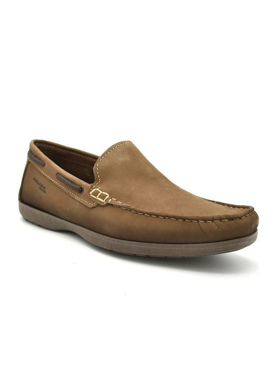 Δερμάτινα Ανδρικά Loafers σε Καφέ Χρώμα