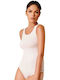 Lingerie Sleeveless Bodysuit Slim Fit White