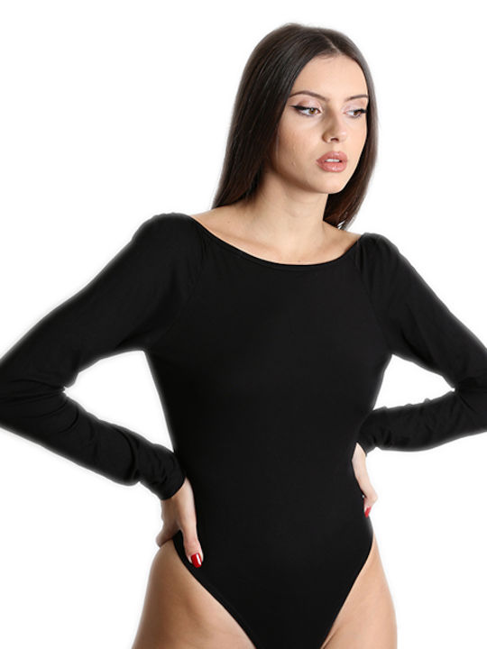 Long Sleeve Bodysuit Black