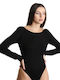 Long Sleeve Bodysuit Black