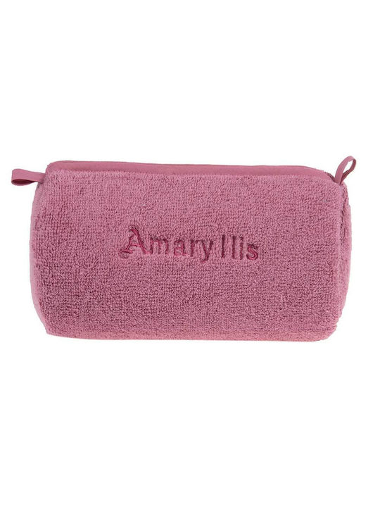 Amaryllis Slippers Toiletry Bag in Pink color 10cm