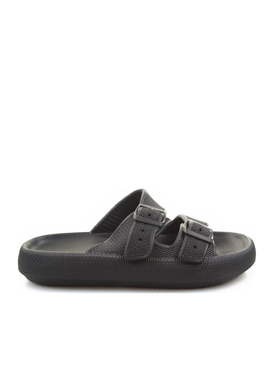 Fshoes Σαγιονάρες σε Μαύρο Χρώμα