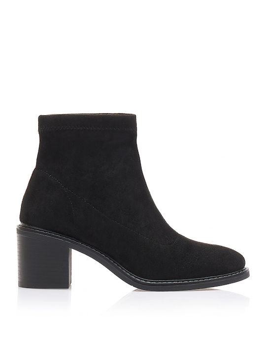 Wildleder Stiefeletten Damen Schwarz