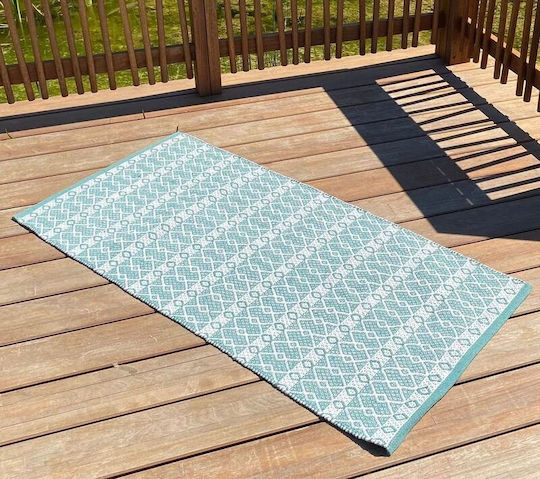 Koulis Carpets Summer Cotton Bedroom Rugs Set Green 0018-00004-070 3pcs