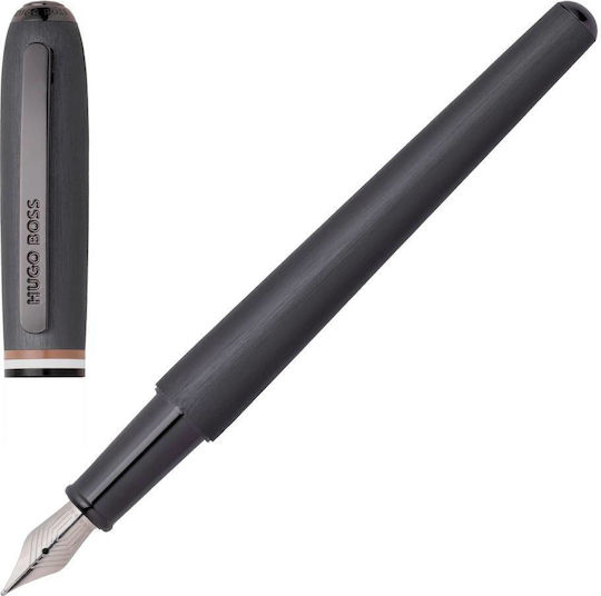 Boss Fountain Pen Black Brass with Black Ink
