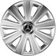 Versaco Auto Radkappen Set Aviator Carbon RC mit Marke Mercedes Benz 4Stück 15" Silber/Silber