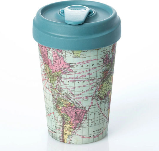 Cup Κούπα Μπαμπού με Καπάκι Πράσινη 400ml