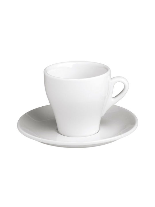 Комплект чаши Cappuccino Керамични Бели 170мл 6бр