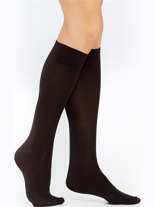 Inizio SENTO Women's Socks Opaque 100 Den Brown