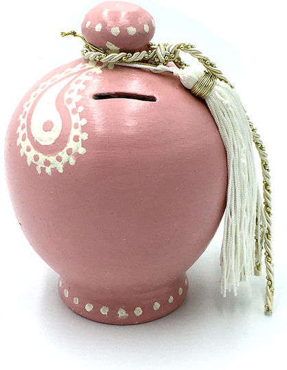 LiebeQueen Money Box Ceramic Pink 13x13x16cm