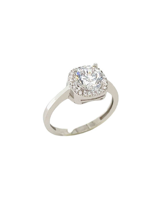 Xryseio Single Stone from White Gold 14K