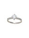 Kontopoulos Single Stone from White Gold 14K