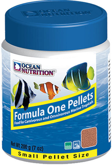 Ocean Nutrition Formula One Marine Pellets Small Τροφή για Τροπικά Ψάρια σε Κόκκους με Σπιρουλίνα 200γρ.