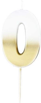 Ginger Ray Geburtstagskerze Nummer "0" in Gold Farbe MIX-216