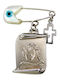 Roloi Kaliamanis Child Safety Pin made of White Gold 14K with Cross