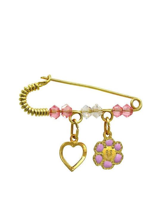 Roloi Kaliamanis Child Safety Pin made of Gold 14K for Girl