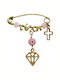 Roloi Kaliamanis Child Safety Pin made of Gold 9K with Cross for Girl