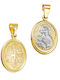 Papoulidis Jewellery Anhänger Kinder Amulett Beidseitig Konstantinato aus Gold 9K FY231