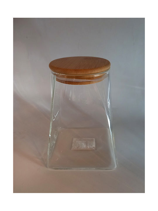 Karvounis General Use Glass Jar with Airtight Lid Transparent 950ml 1 Piece