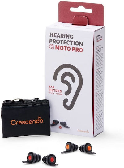 Crescendo Moto Pro Ohrstöpsel in Rot Farbe PR-2391 2Stück