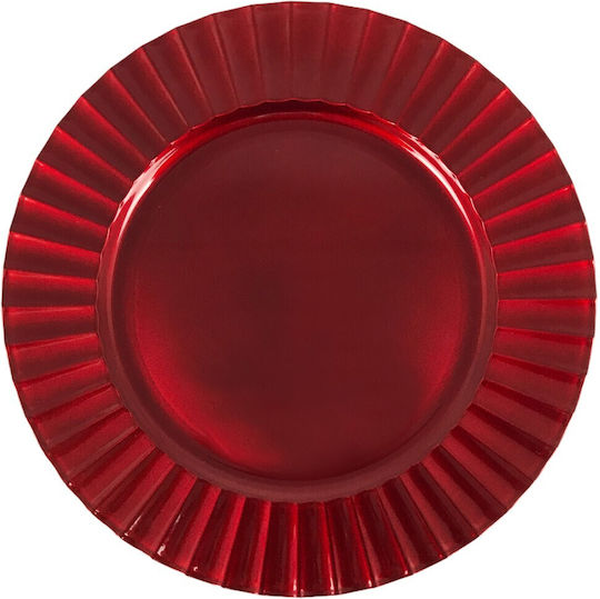 Trademarkt Christmas Platter Plastic Red