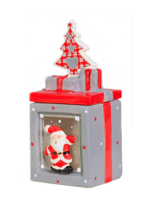 TnS Ornament de masă de Crăciun Borcan de prăjituri Ceramic Gri