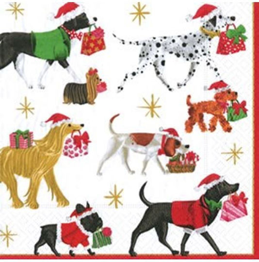 Caspari Set Christmas Napkins single-use L12.5xW12.5cm 20pcs