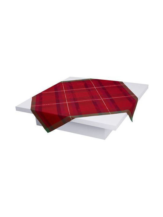 Le Jacquard Francais Christmas Tablecloth Fabric Red L120xW120cm.