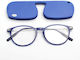 Moscow Mule Slim Lesebrillen +3.00 mit Magnet in Blau Farbe MM/SlimOvalBlue/+3.00