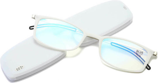 Moscow Mule Slim Pocket Lesebrillen +2.50 in Weißer Farbe MM/SlimPocketWhite/+2.50