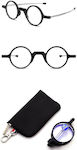 Moscow Mule Slim Reading Glasses +2.00 Pocket in Black color Slim MM/SlimFoldingGlassesBlack/+2.00