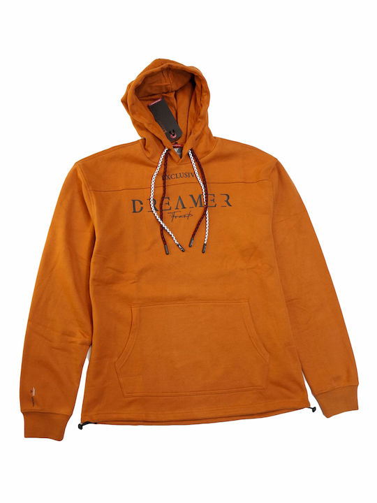 Frank Tailor Men's Sweatshirt with Hood Brown