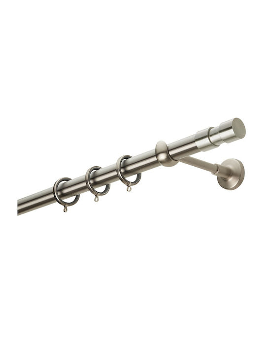 Zogometal Metallic Curtain Pole Single Φ25mm 40cm Silver