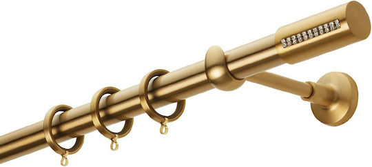 Zogometal Metallic Curtain Pole E4135 Single Φ25mm 40cm Gold