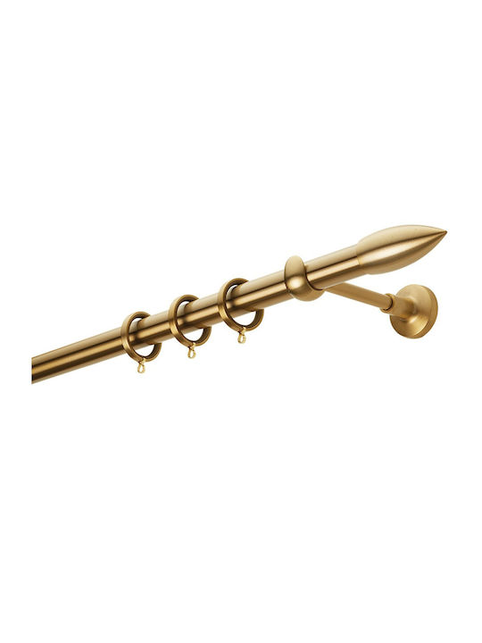 Zogometal Metallisch Vorhangstange Doppel mit Schiene Φ25mm 40cm Gold