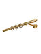 Zogometal Metallisch Vorhangstange Doppel mit Schiene Φ25mm 40cm Gold