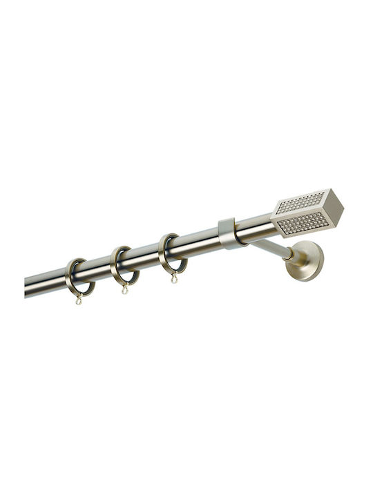 Zogometal Metallisch Vorhangstange E4139 Einfach Φ25mm 40cm Silber