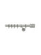 Import Hellas Metallic Curtain Pole No2 Single Φ25mm 100cm Silver