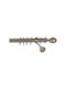 Import Hellas Extendable Metallic Curtain Pole Single Ø25mm 140-250cm Silver