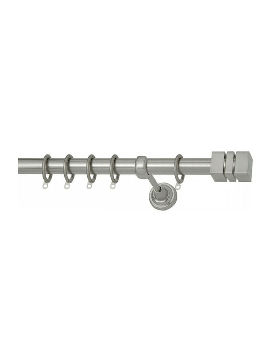Import Hellas Metallic Curtain Pole No2 Single Φ25mm 160cm Silver