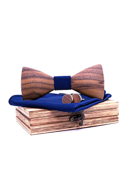 Legend Accessories Wooden Bow Tie Set with Cuff...