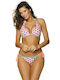 Marko Underwire Bikini Set Bra & Slip Bottom with Laces Pink