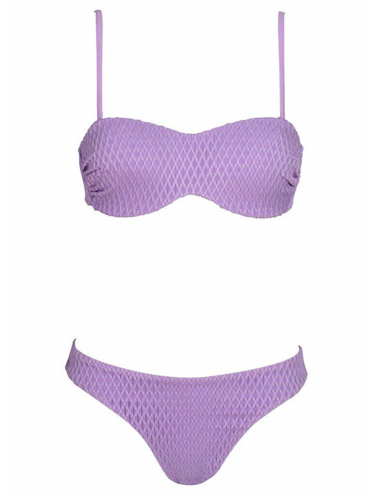 G Secret Padded Bikini Set Bra & Slip Bottom Lilac